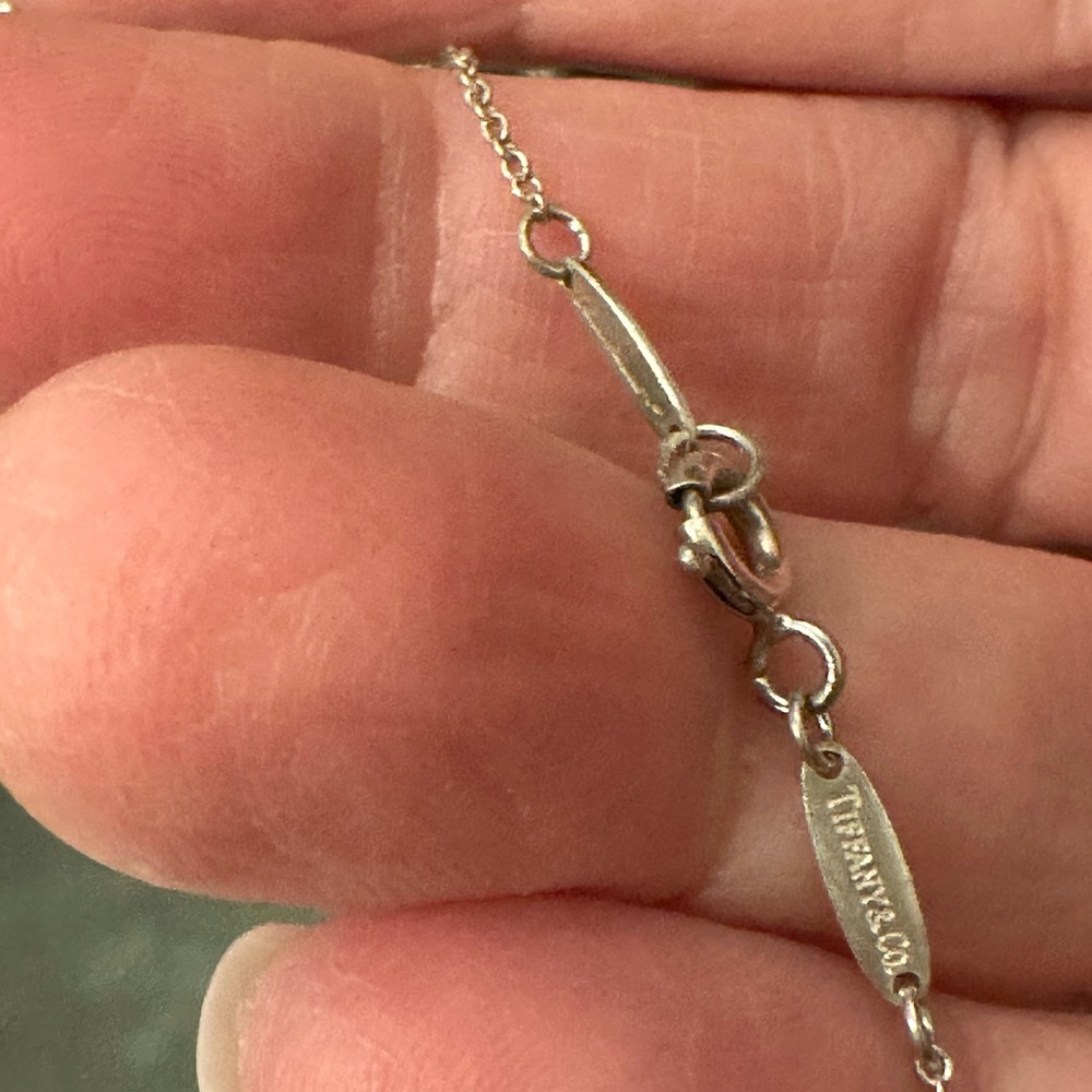 Authentic Tiffany & Co Peretti Infinity Cross Pendant Necklace W Box $725 - Picture 11 of 16